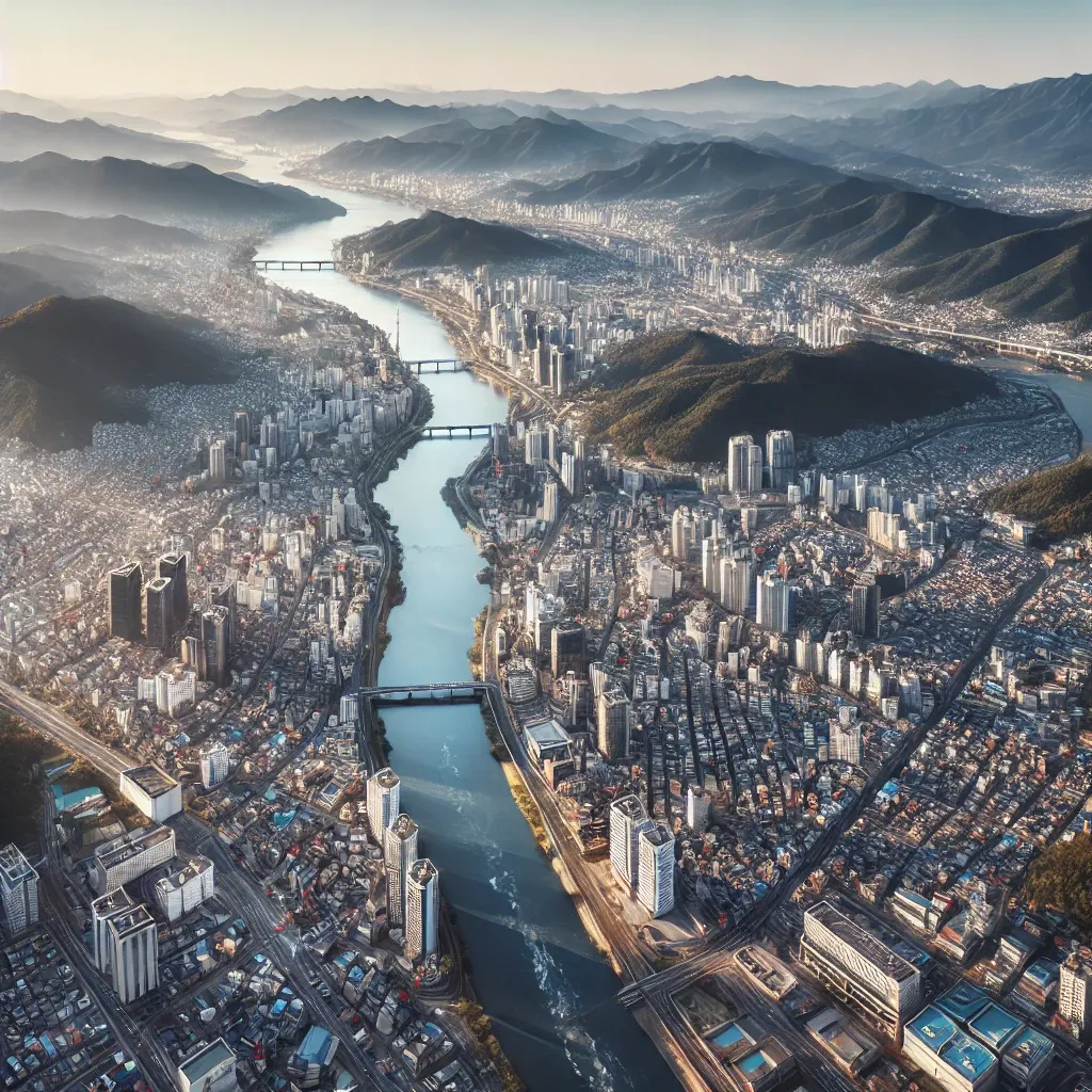 항공사진 대구시 전경