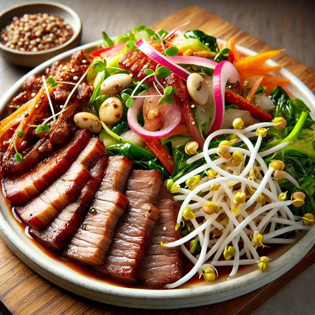 천상현의 삼겹살 샐러드 X 차돌박이 숙주볶음