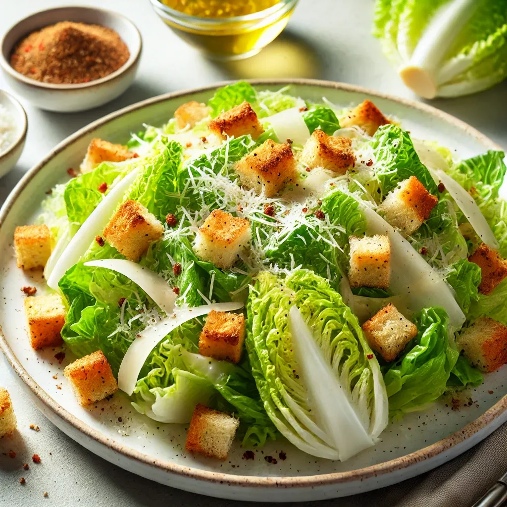 샐러드에 통로메인 투척! ★ 시저샐러드