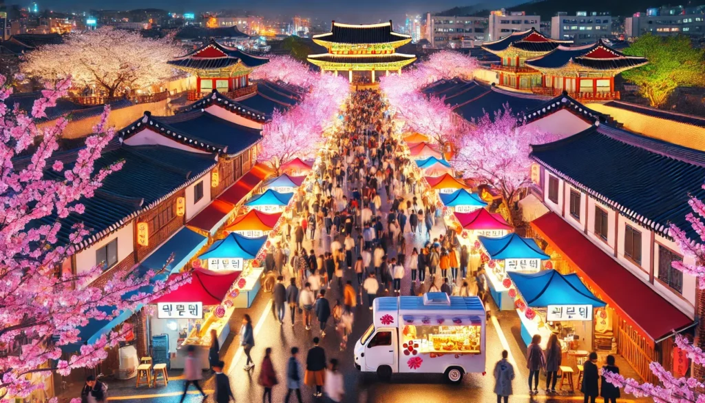 경주 벚꽃축제 야시장