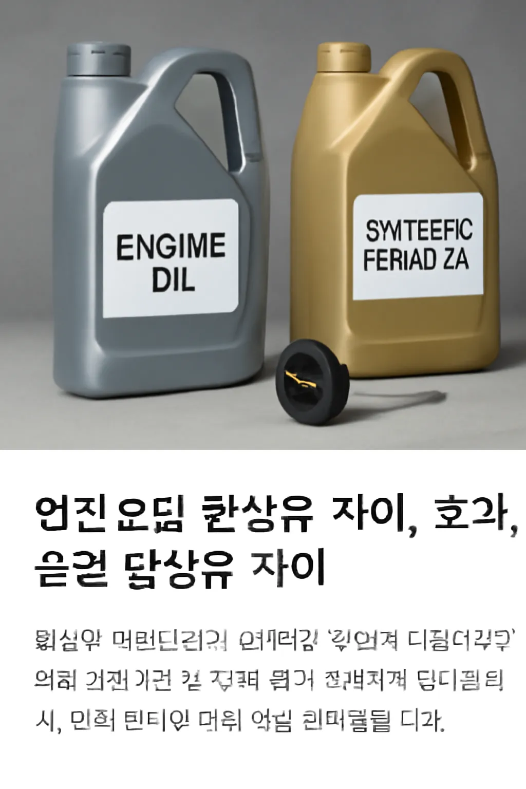 엔진오일 합성유 차이