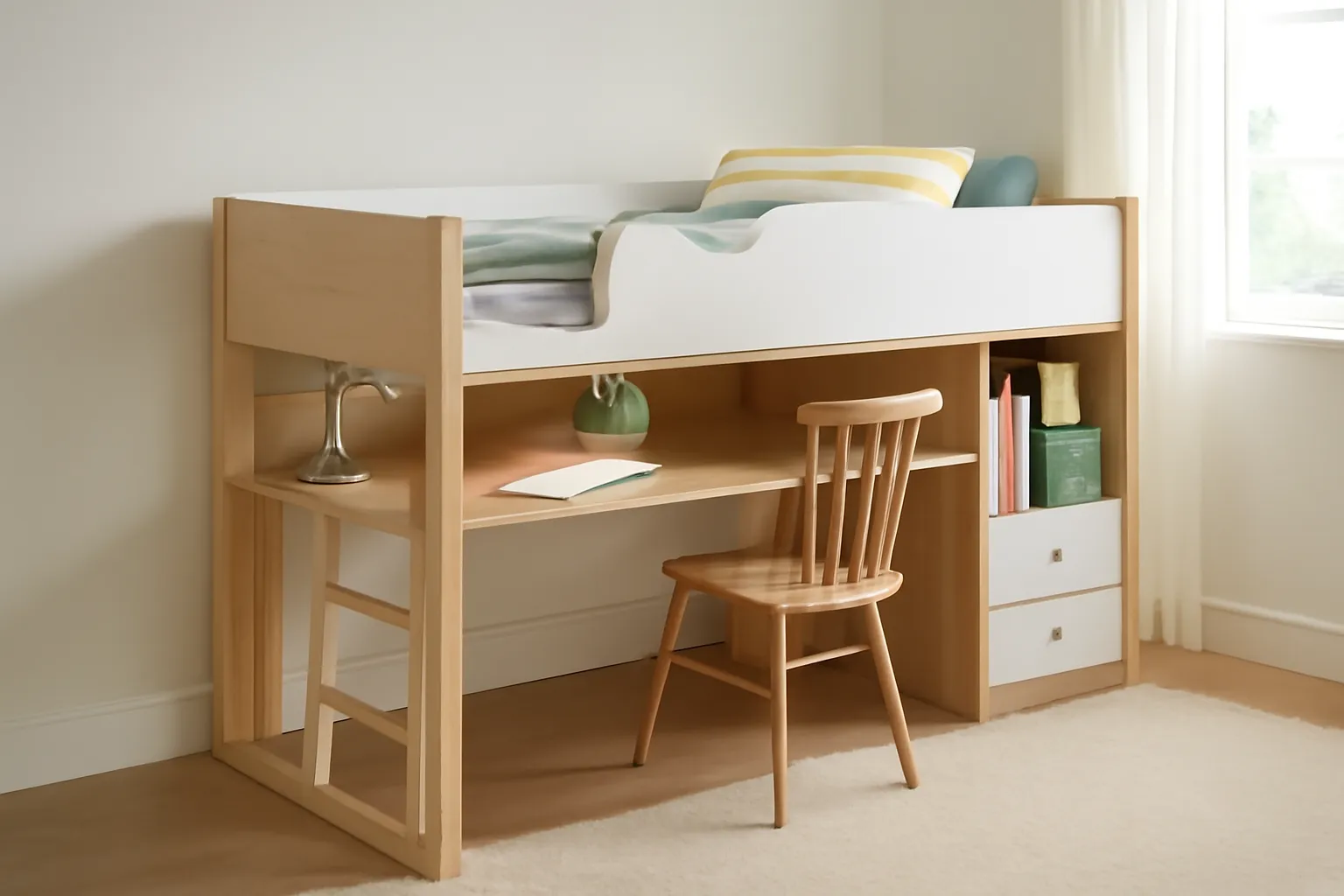 초등학생 침대 책상 일체형