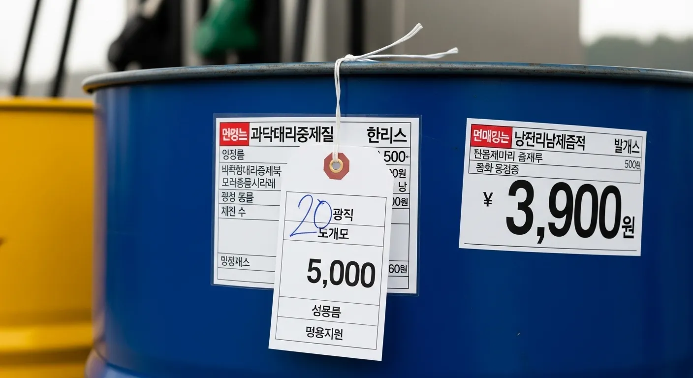 경유 한드럼 가격