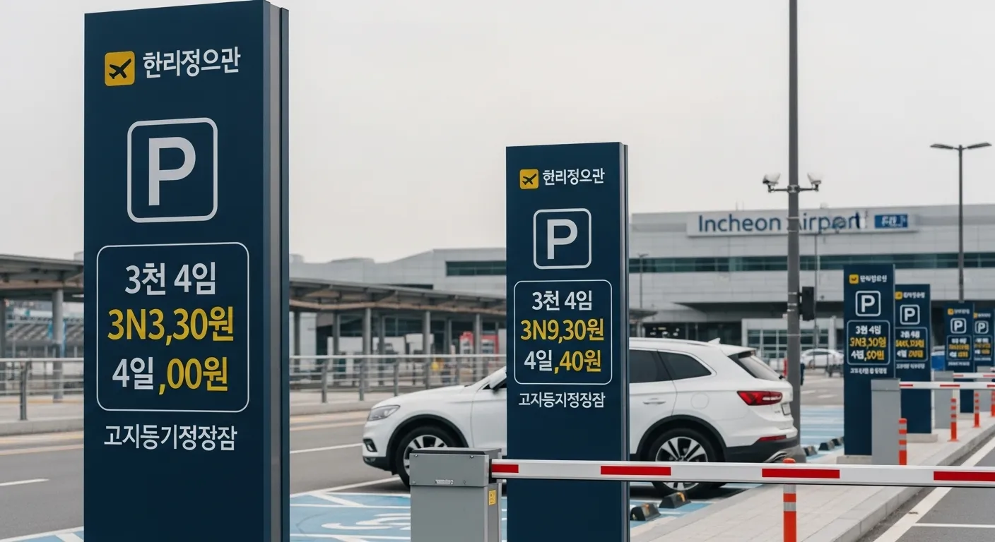 인천공항 주차요금 3박4일